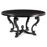 Casa Padrino Luxus Barock Esstisch Antik Schwarz Ø 150 cm - Made in Italy