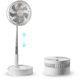Vevor Standventilator Faltbar 198 mm Tischventilator Lüfter 294 CMF Ventilator mit 4 Geschwindigkeitsstufen Akku Ventilator Oszillierend 7200 mAh für Outdoor-Aktivitäten wie Camping Angeln Reisen
