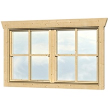 SKANHOLZ Skan Holz Doppelfenster BxH 2 x 57,5 x 70,5 cm für 28 mm Häuser