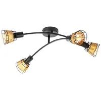 Nowa Deckenleuchte Deckenlampe Käfig-Design Metall-Grasgeflecht 4-Flammig Wohnzimmerleuchte