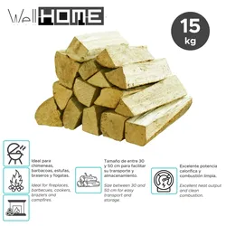 WellHome - 15kg Kiste trockenes Buchenholz Brennholz für Kamine und Grills