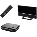 HUMAX HD Nano T2 DVBT2 Receiver mit Antenne und Freenet TV inkl. HDMI Kabel und Fernbedienung, Receiver mit Aufnahmefunktion und USB Anschluss für Externe Festplatten, schwarz