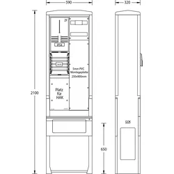 UESA Zähleranschlußsäule ZAS-S-1-1MP WEMAG