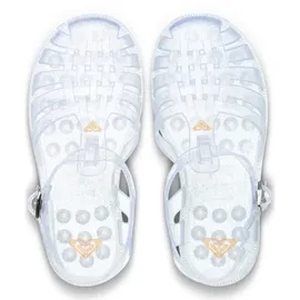 Roxy Sandale ROXY "Rg The Croisette", Jungen, Gr. 35, transparent (silber), Obermaterial: 98% synthetisches Tr/ 2% Metall, Futter 100% synthetisches Tr, Laufsohle: 100% synthetisches Tr., Schuhe Sandale