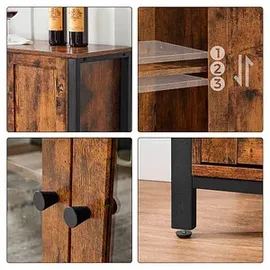 VASAGLE Sideboard, LSC096B01 braun 110,0 x 33,0 x 75,0 cm