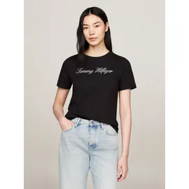 Tommy Hilfiger Script Kurzarm-T-Shirt Nos Black 2XS