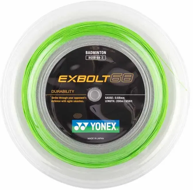 Yonex Badmintonsaite Exbolt 68 (Haltbarkeit) grün 200m Rolle