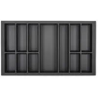 Orga-Box VII Besteckeinsatz basaltgrau 900 mm mit Softtouch Oberfläche