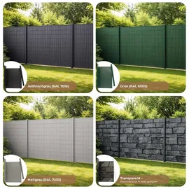 BooGardi Sichtschutzstreifen 120 x 19 cm Schwarz PVC 120 St.