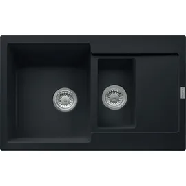 Franke Maris MRG 651-78 links Einbauspüle granit schwarz Excenterbetätigung 780 x 500 mm