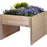 Dobar Mährobotergarage mit integriertem Pflanzkasten 79 x 73 x 56 cm