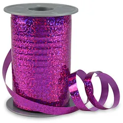 PRÄSENT Geschenkband HOLLY Holographic magenta 10 mm x 200 m