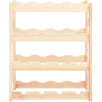 vidaXL Weinregal 16 Flaschen Kiefernholz 0 x 0 x 0 cm Beige