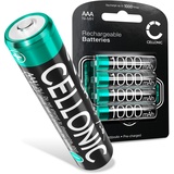 CELLONIC 4X Wiederaufladbare AAA Batterien 1.2V 1000mAh - Fernbedienung Telefon Babyphone Solarlampe- Akkubatterie: Lange Laufzeit, viele Ladezyklen - aufladbare NiMH Akku AAA Micro R03 LR03 Battery