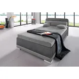 MAINTAL Polsterbett MAINTAL, grau (steinfarben, dunkelgrau), B:127cm H:76cm L:211cm, Bezug Bett: 100% Polyester, Bezug Matratze: 100% Polyester, Betten, Bett Polsterbett, in verschiedenen Ausführungen