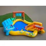 Intex Spielcenter Dino Kinderpool mit Rutsche Wasserspritze Wasserfall Wet Set