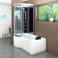 AcquaVapore Kombination Badewanne Dusche K55-R33-EC Duschtempel 100x170 cm