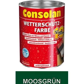 Consolan Wetterschutz-Farbe 750 ml moosgrün seidenglänzend