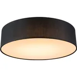 QAZQA - Deckenleuchte schwarz 40 cm inkl. LED - Drum LED