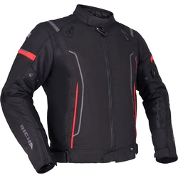 Richa Airstream 3, Textiljacke wasserdicht - Schwarz/Rot - 4XL