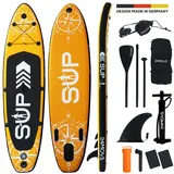 24MOVE Standup Paddle Board SUP- inkl. umfangreichem Zubehör - Orange - 305 x 76 x 15cm