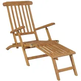 vidaXL Liegestühle mit Fußteil 2 Stk. Massivholz Teak