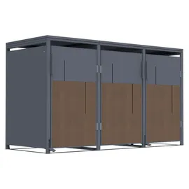 FM-SOLAR Mülltonnenbox 198 x 80 x 116 cm anthrazit