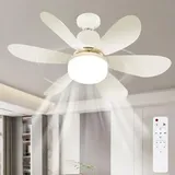 Deckenleuchte Mit Ventilator, Led Deckenventilator Leise, Mit Beleuchtung Und Fernbedienung, 3 Modi Dimmbar, 3 Windstufen, Timer Funktion, Deckenventilator Für Wohnzimmer Schlafzimmer