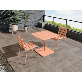 vente-unique Gartentisch 80 x 80 x 75 cm Orange