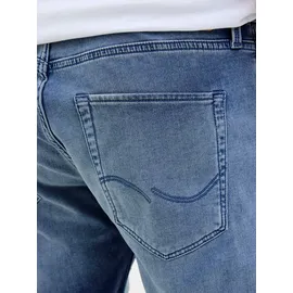 JACK & JONES "JJIRICK JJICON I.K. SHORTS GE 136 SN", Herren, Gr. XS, N-Gr, blau (blau denim), Web, Obermaterial: 48% Baumwolle, 26% Viskose, 25% Polyester, 1% Elasthan, unifarben, regular fit kniefrei, Hosen Shorts, im Five-Pocket Style