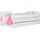 WFL GROUP Jugendbett Emily 70 x 140 cm Kiefer MDF weiß/rosa