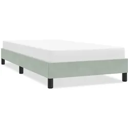 Bettgestell ohne Matratze Hellgrau 90x220 cm Samt