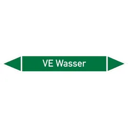 Rohrleitungskennzeichen VE Wasser - 270x37 mm Folie selbstklebend