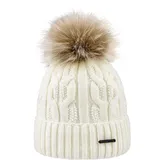 Areco Pudelmütze Damen - weiss-010 / STK