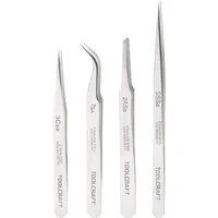 TOOLCRAFT 816747 Pinzetten-Set 4teilig SS SA, 2a SA, 7