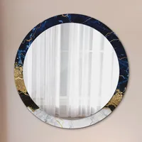 Tulup Spiegel, Gold, Glas, Rund, 90x90x0.4 cm, Spiegel, Wandspiegel