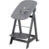 ROBA BAUMANN Treppenhochstuhl 'Born Up' Set 2in1, anthrazit, mit Liegefunktion/ -aufsatz 'roba Style'