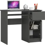 akord furniture factory AKORD PIKSEL Graphitgrau Schublade und 3 Ablagen B90 x H77 x T50 cm - Dunkelgrau