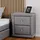 Homestyle4u Nachtschrank 2er Set 47 x 54 x 29 cm Grau