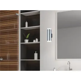 meine wunschleuchte Spiegelleuchte 2er Set Warmweiß Silber 17 cm