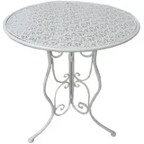 Hti-Living Gartentisch Lani Ø 60 x 72 cm Weiß