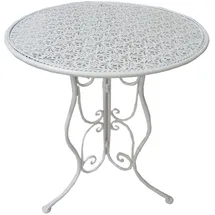 Hti-Living Gartentisch Lani Ø 60 x 72 cm Weiß