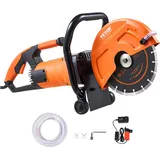 Vevor Elektrische Betonsäge, 230 mm, Hochleistungs-Kreissäge 2000 W, Schnitttiefe 89 mm, Nass-/Trocken-Scheibensäge mit Wasserrohr, Wasserpumpe,...