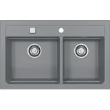 ALVEUS Atrox 50 links Granit grau 790 x 500 mm Handbetätigung