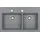 ALVEUS Atrox 50 links Granit grau 790 x 500 mm Handbetätigung