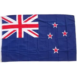 Fahnen-Shop Axel Bach Flagge Neuseeland 90 x 150 cm Fahne mit 2 Ösen 100g/m2 Stoffgewicht Hissflagge Hissen