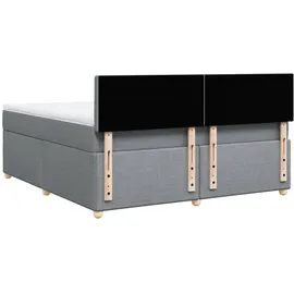 vidaXL Boxspringbett 180 x 200 cm Hellgrau