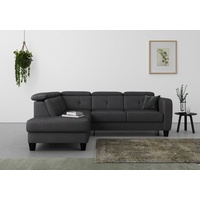 sit&more Ecksofa Belluci L-Form, inklusive Federkern, wahlweise mit Bettfunktion und Bettkasten grau