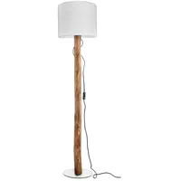 GLOBO Stehleuchte NORIN - braun - Weiß/Beige