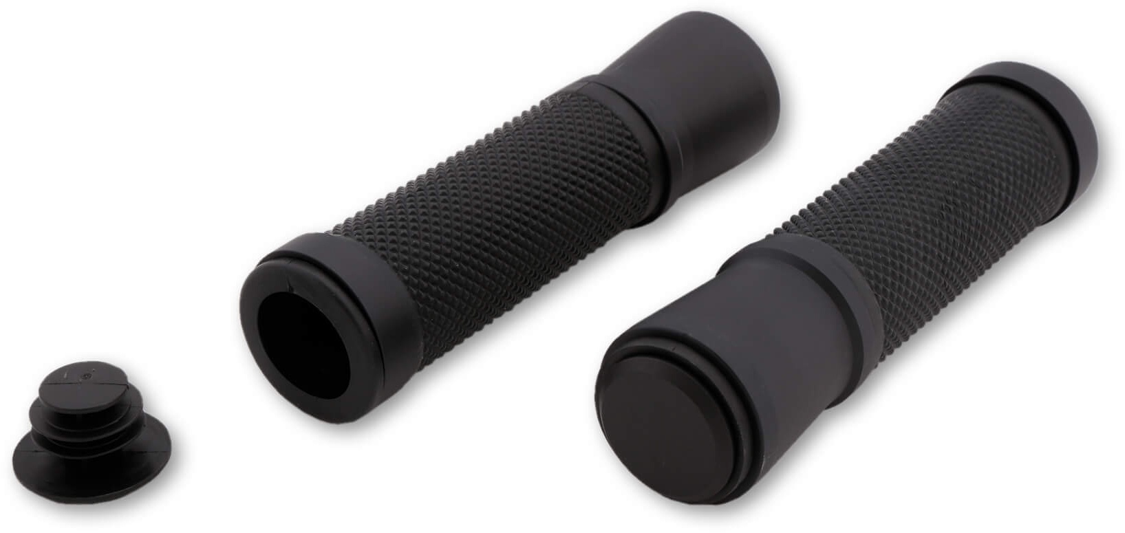 SHIN YO Stuurgreep rubber, 7/8 inch (22,2 mm), 130 mm, zwarte satijnen afwerking, zwart